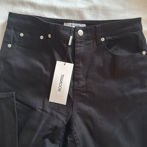 Thakoon women’s classic cropped jean, color black, size 10